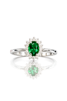 Anello Vidali Gioielli Donna in Oro bianco Smeraldo sintetico ANOR-96-34 - ANOR-96-34
